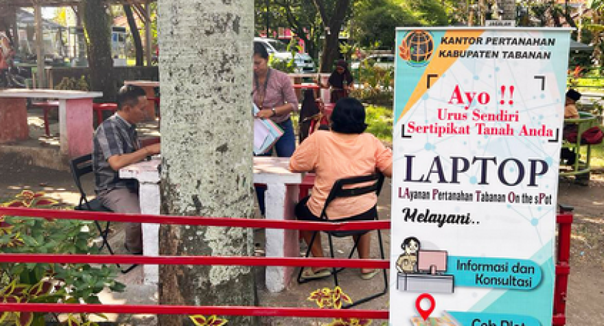 INFORMASI LAYANAN PERTANAHAN ON THE SPOT DI DESA KUKUH - KERAMBITAN
